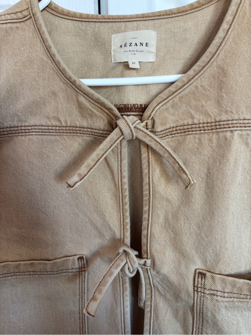 Kevan Tie Front Cotton Vest